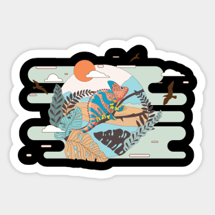 Funny Chameleon Sticker